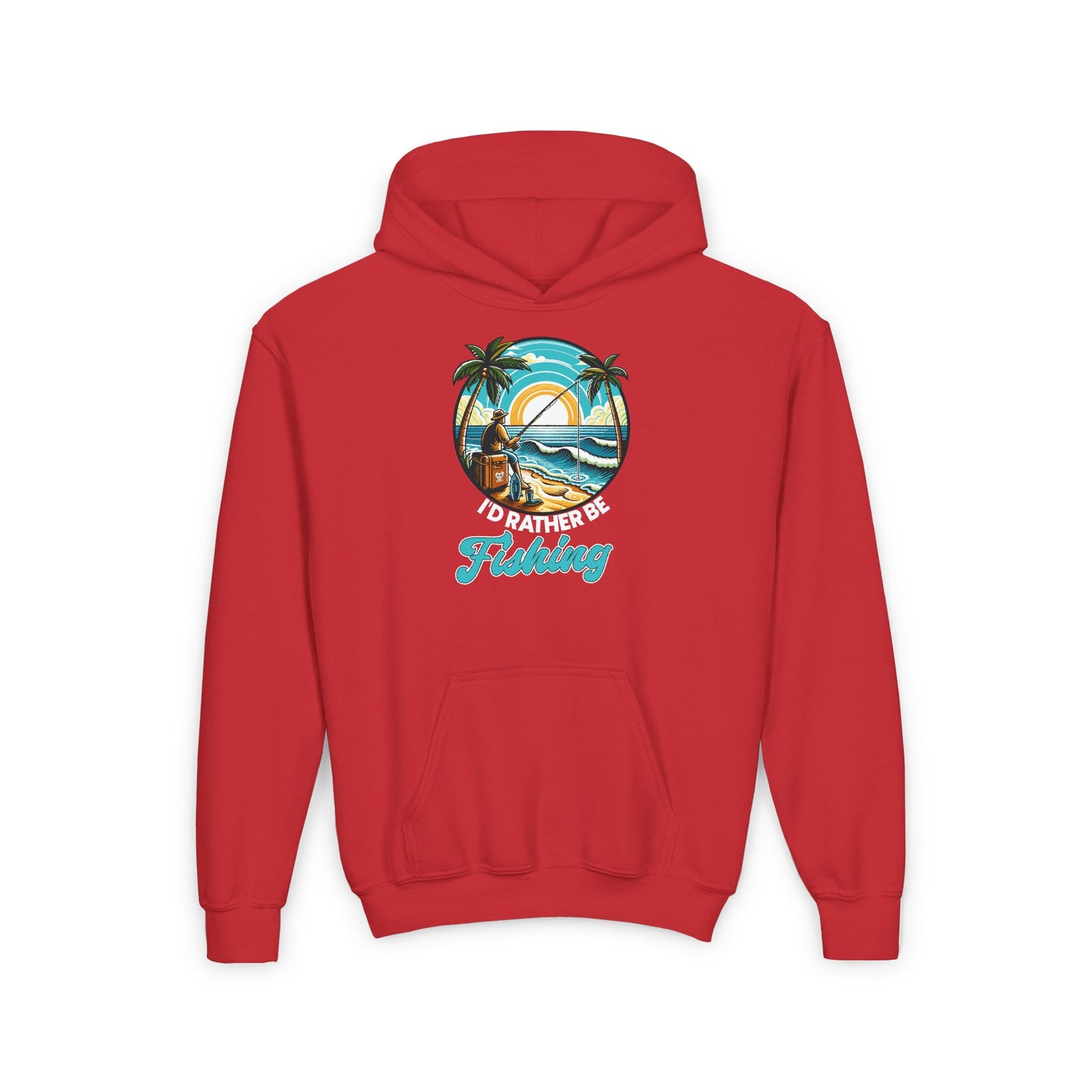 Youth - Rather be Fishing - Heavy Blend Hooded Sweatshirt