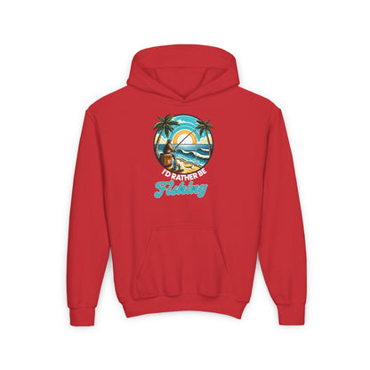 Youth - Rather be Fishing - Heavy Blend Hooded Sweatshirt