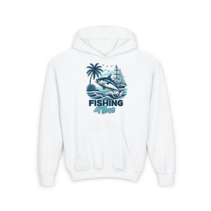 Youth - Fishing Vibes - Heavy Blend Hooded Sweatshirt