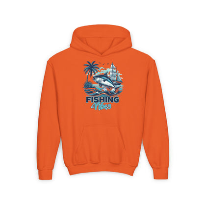 Youth - Fishing Vibes - Heavy Blend Hooded Sweatshirt