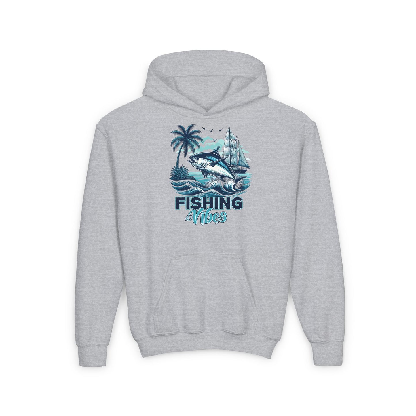 Youth - Fishing Vibes - Heavy Blend Hooded Sweatshirt