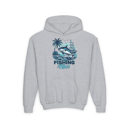 Youth - Fishing Vibes - Heavy Blend Hooded Sweatshirt