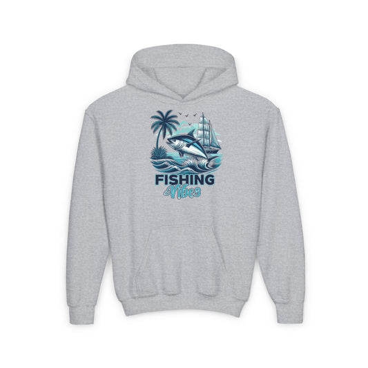 Youth - Fishing Vibes - Heavy Blend Hooded Sweatshirt