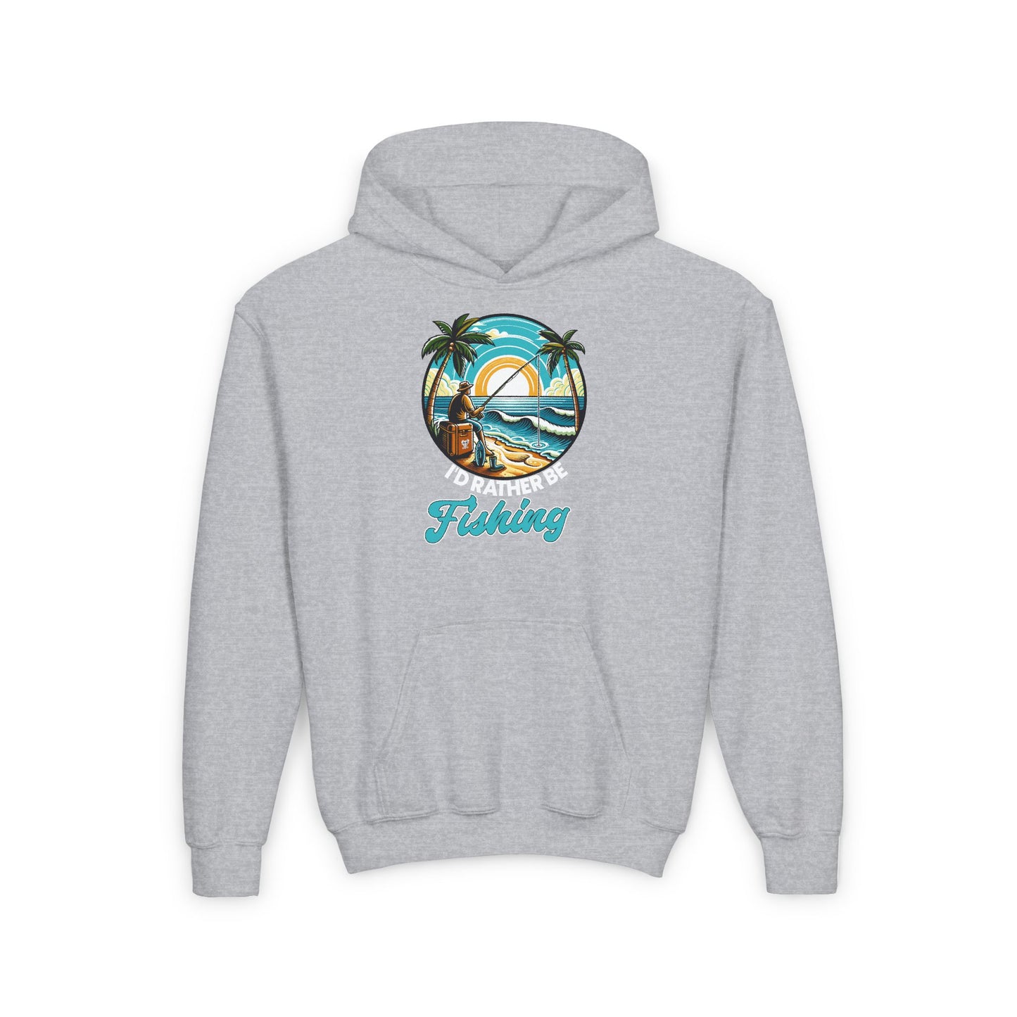 Youth - Rather be Fishing - Heavy Blend Hooded Sweatshirt