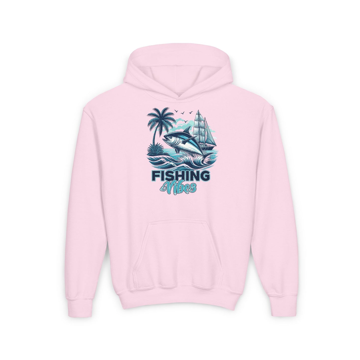 Youth - Fishing Vibes - Heavy Blend Hooded Sweatshirt