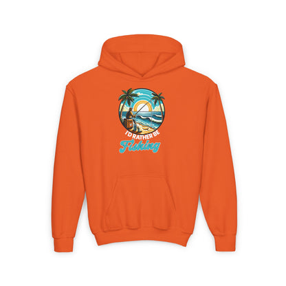 Youth - Rather be Fishing - Heavy Blend Hooded Sweatshirt