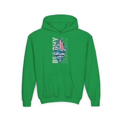 Youth - Beachy Surf - Heavy Blend Hooded Sweatshirt