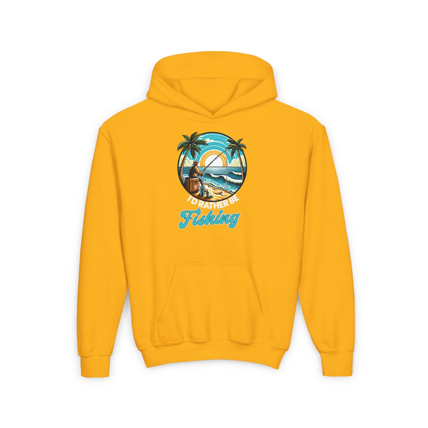 Youth - Rather be Fishing - Heavy Blend Hooded Sweatshirt