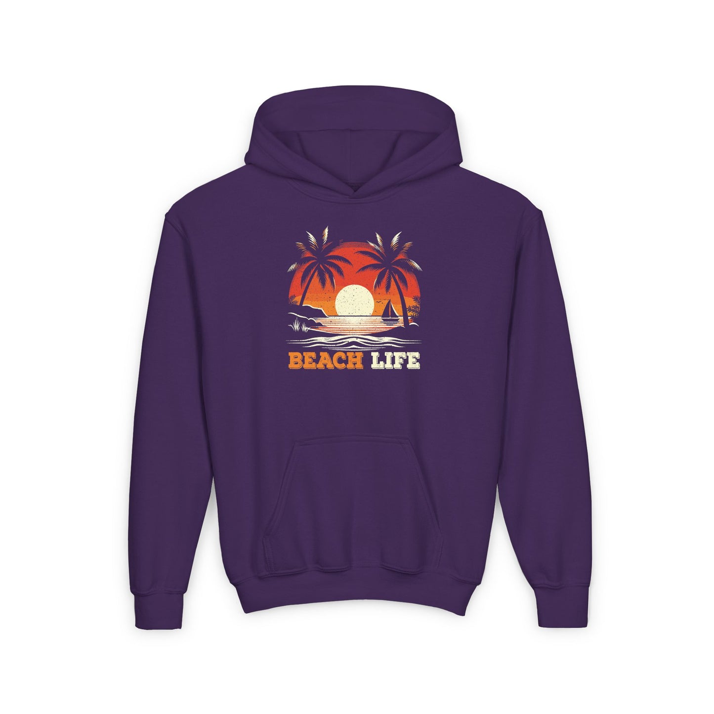 Youth - Beach Life - Heavy Blend Hooded Sweatshirt