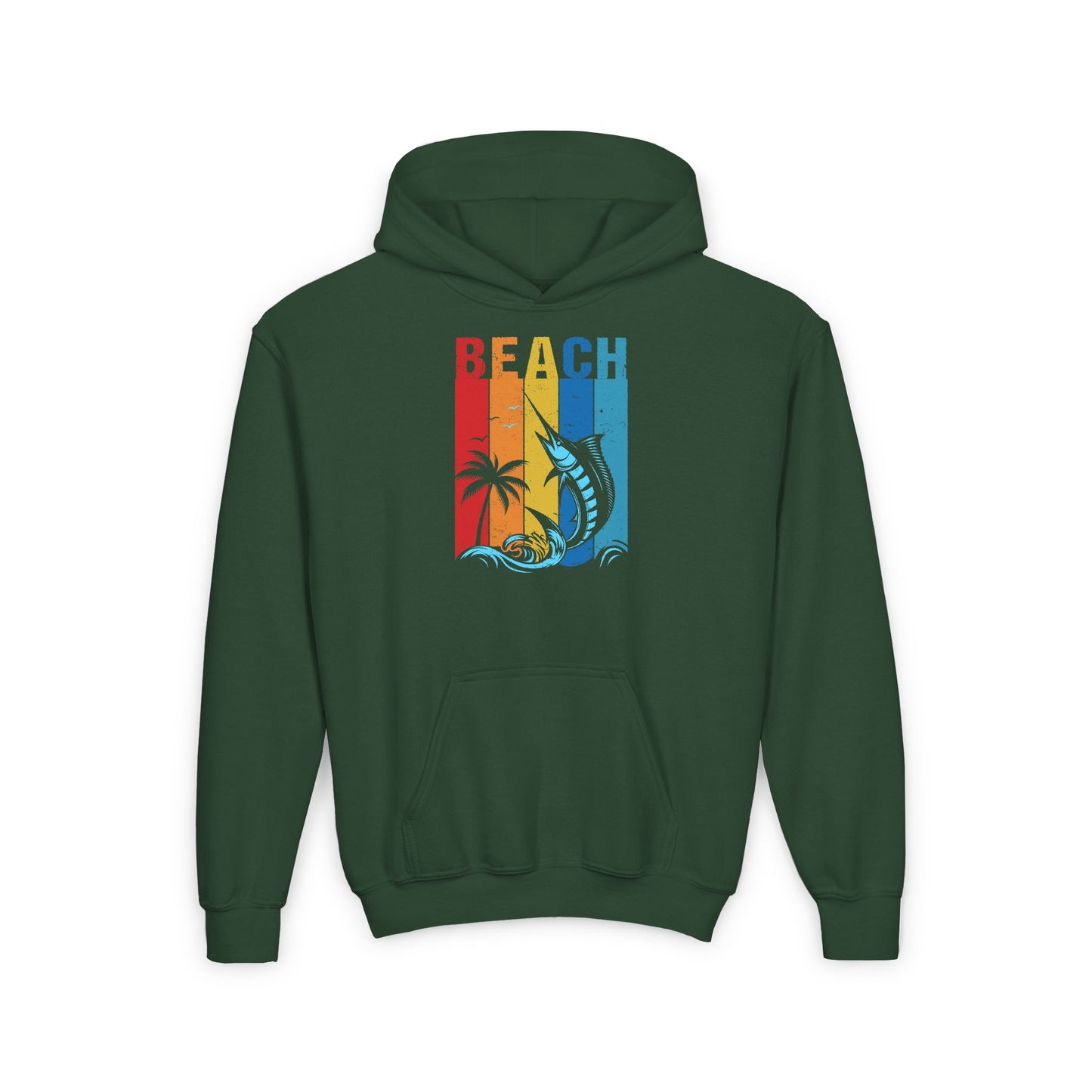 Youth - Beach - Heavy Blend Hooded Sweatshirt