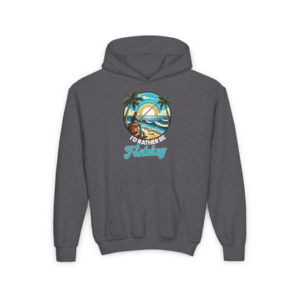 Youth - Rather be Fishing - Heavy Blend Hooded Sweatshirt