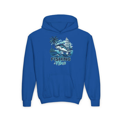 Youth - Fishing Vibes - Heavy Blend Hooded Sweatshirt