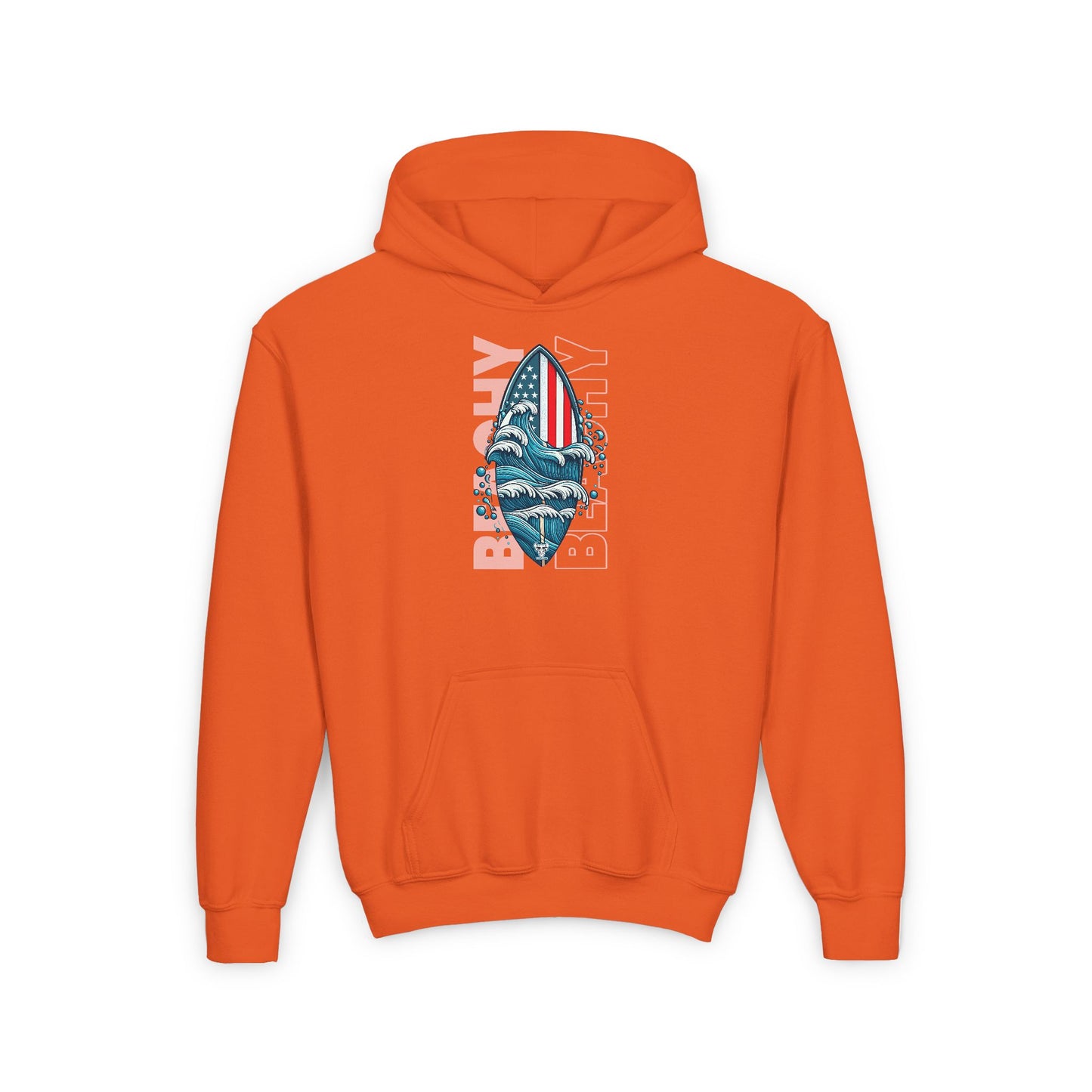 Youth - Beachy Surf - Heavy Blend Hooded Sweatshirt