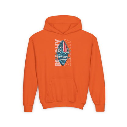 Youth - Beachy Surf - Heavy Blend Hooded Sweatshirt