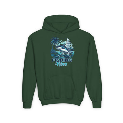 Youth - Fishing Vibes - Heavy Blend Hooded Sweatshirt