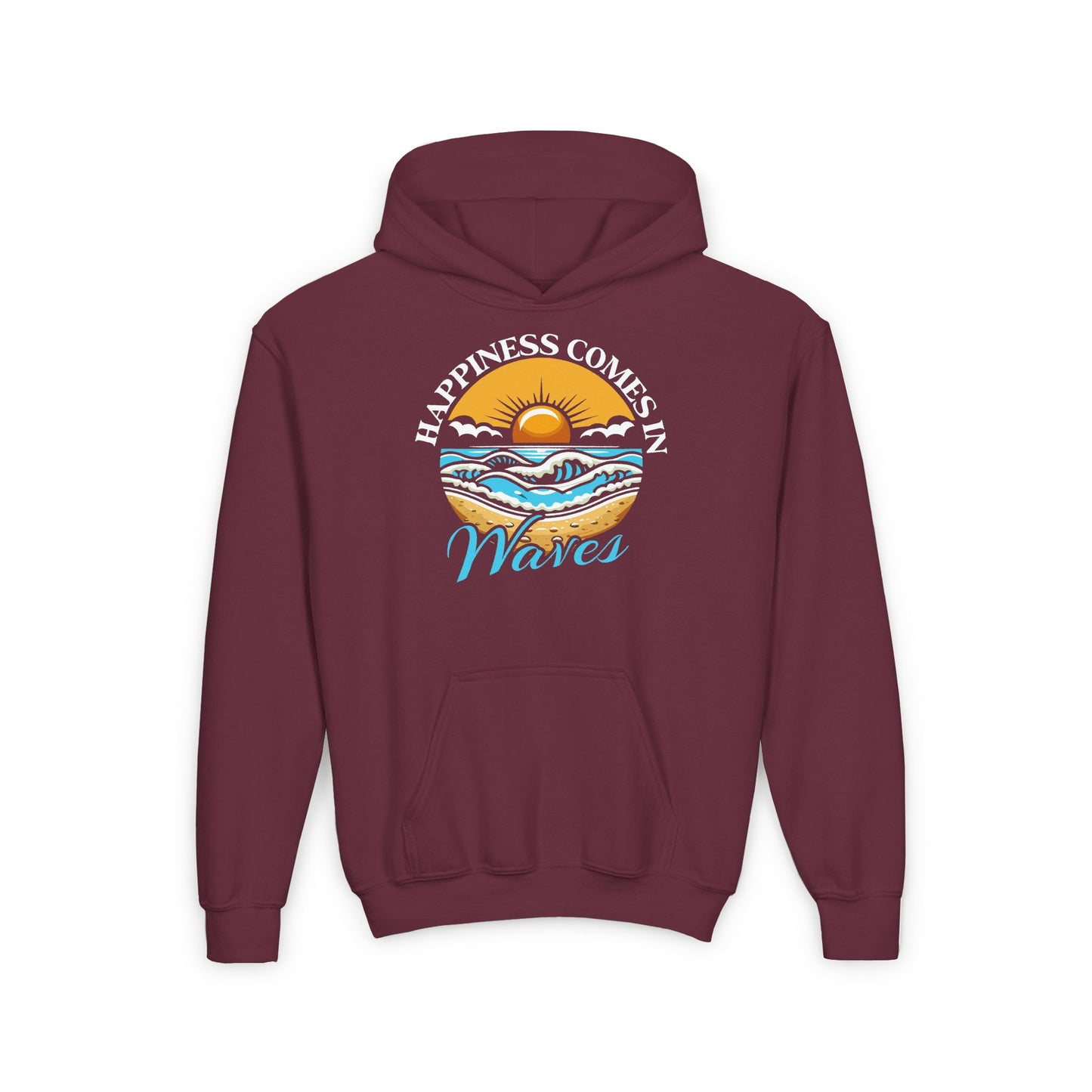 Youth - Happiness Comes in Waves  Hooded Sweatshirt